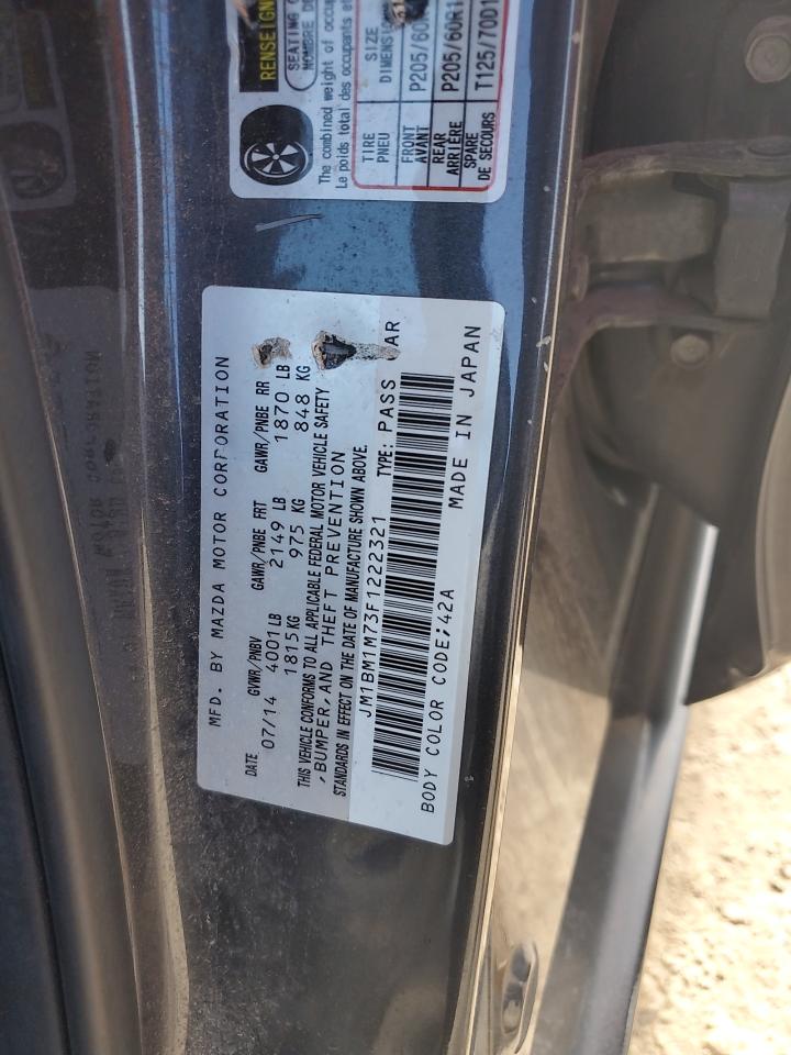 JM1BM1M73F1222321 2015 Mazda 3 Grand Touring