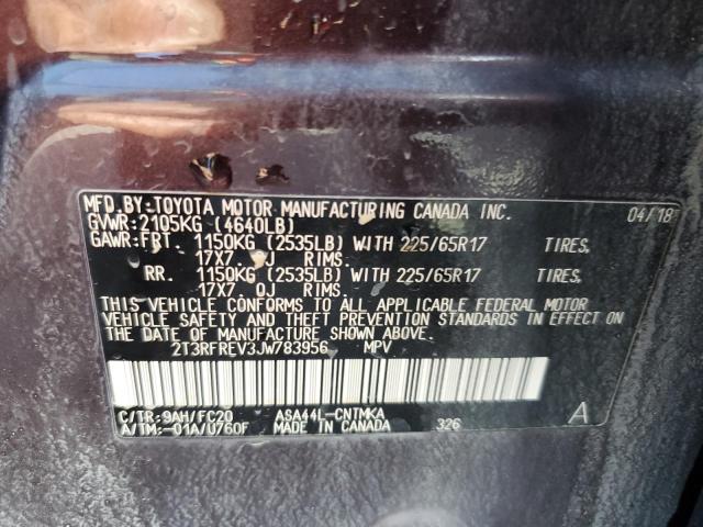 2T3RFREV3JW783956 2018 TOYOTA RAV 4 - Image 12