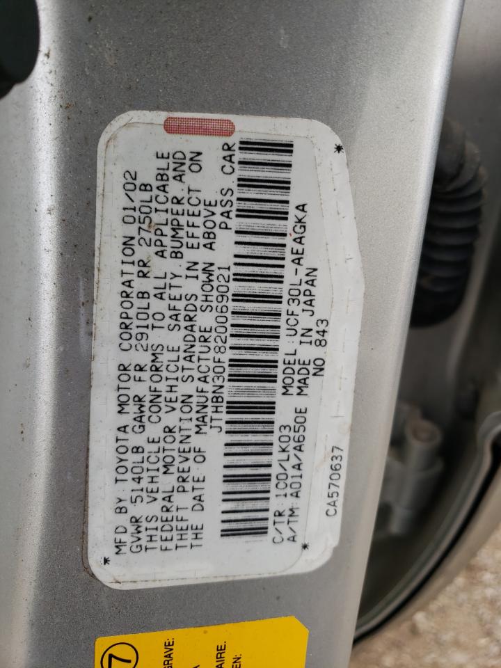 JTHBN30F820069021 2002 Lexus Ls 430