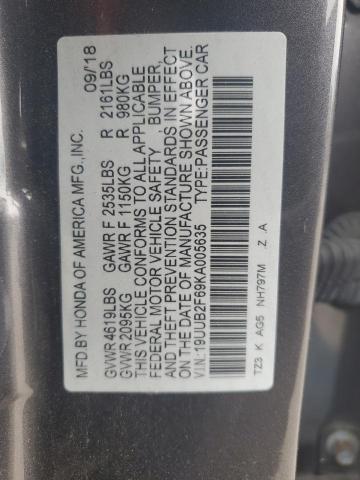 2019 ACURA TLX TECHNO - 19UUB2F69KA005635