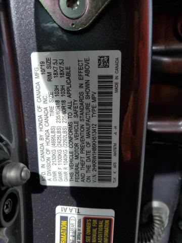 2019 HONDA CR-V EXL - 2HKRW1H86KH513412