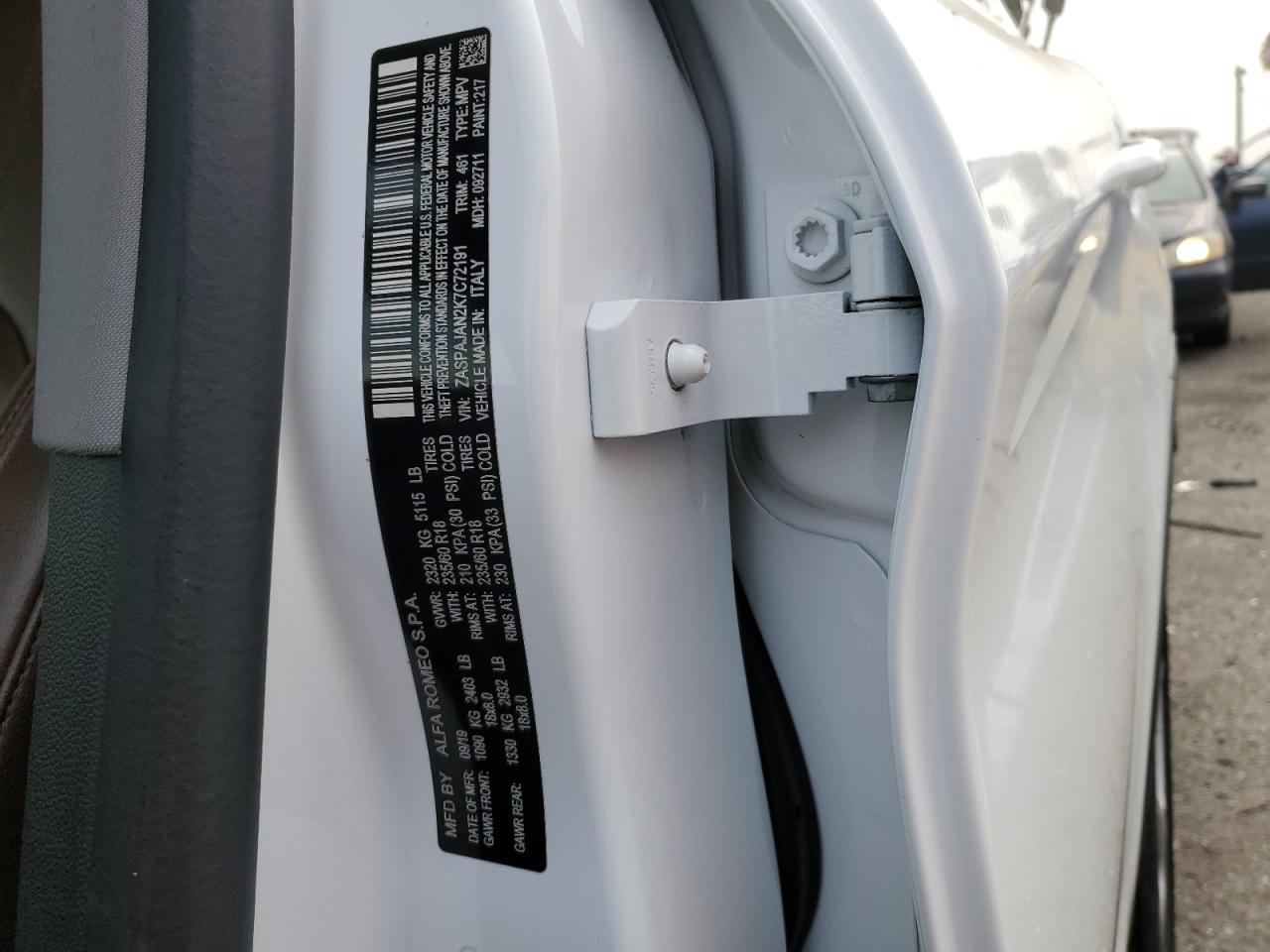 ZASPAJAN2K7C72191 2019 Alfa Romeo Stelvio