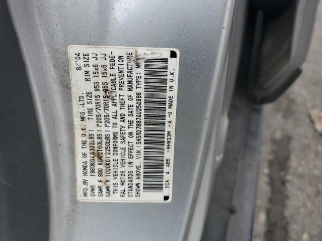 2004 Honda Cr-V Ex VIN: SHSRD78874U254996 Lot: 62248164