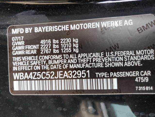 VIN WBA4Z5C52JEA32951 2018 BMW 4 Series, 440I no.12