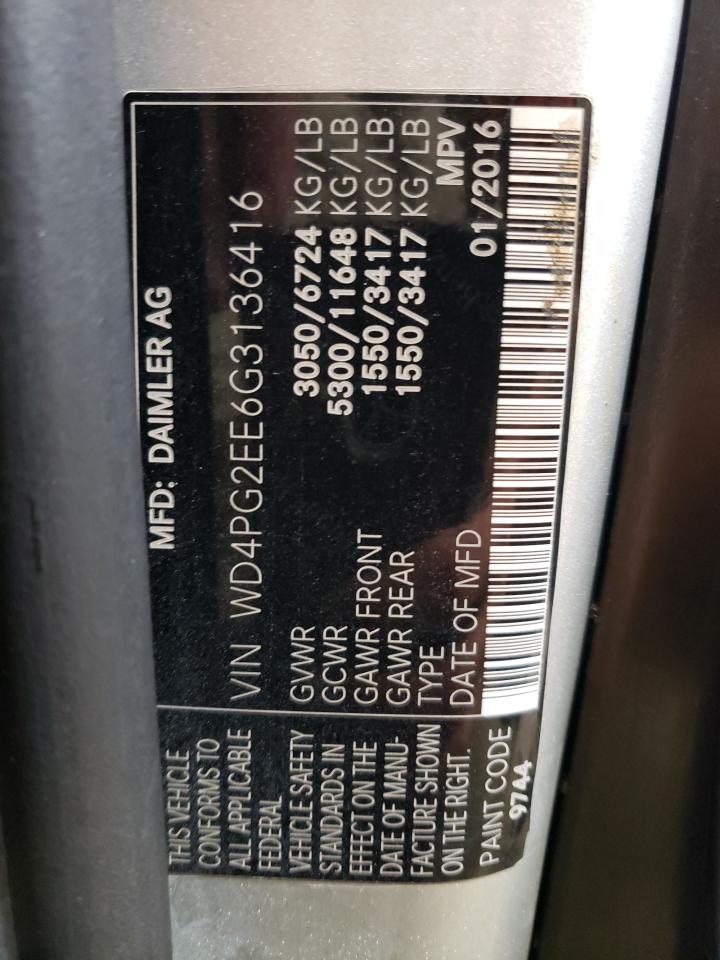 WD4PG2EE6G3136416 2016 Mercedes-Benz Metris