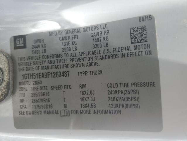 2015 GMC CANYON - 1GTH51EA9F1263487