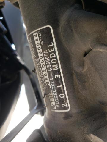 2013 HONDA CB500 FA - MLHPC4502D5000044