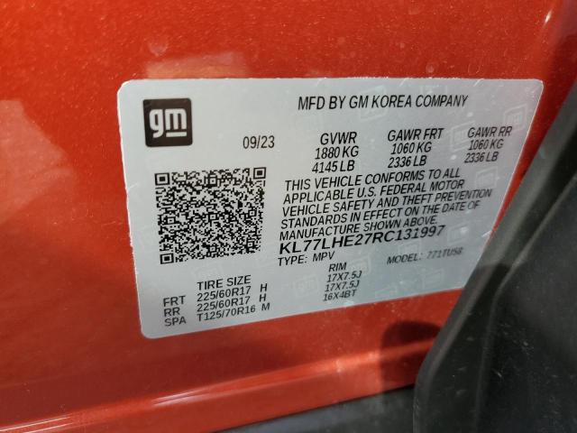 2024 CHEVROLET TRAX 1LT - KL77LHE27RC131997