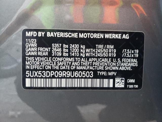 VIN 5UX53DP09R9U60503 2024 BMW X3, Xdrive30I no.14