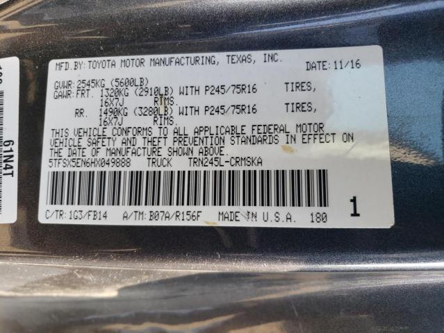 2017 TOYOTA TACOMA ACC - 5TFSX5EN6HX049888