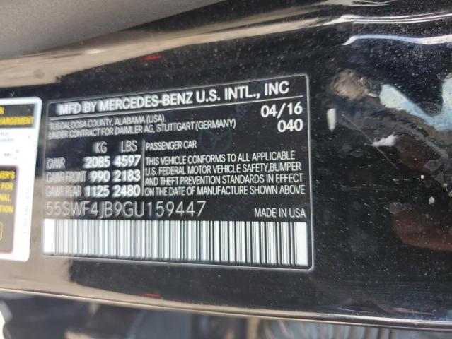 2016 Mercedes-Benz C 300 VIN: 55SWF4JB9GU159447 Lot: 62573414