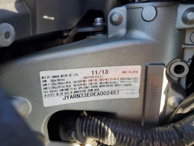 2014 YAMAHA FZ09 JYARN33E0EA002457
