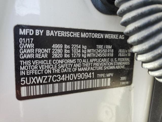 VIN 5UXWZ7C34H0V90941 2017 BMW X3, Sdrive28I no.12