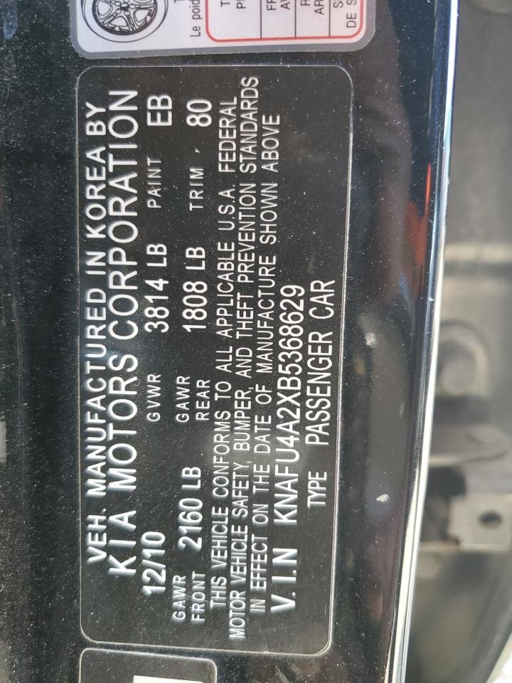 KNAFU4A2XB5368629 2011 Kia Forte Ex