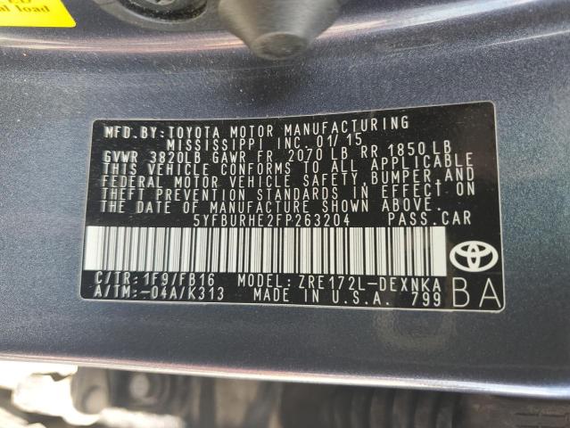 2015 TOYOTA COROLLA L - 5YFBURHE2FP263204