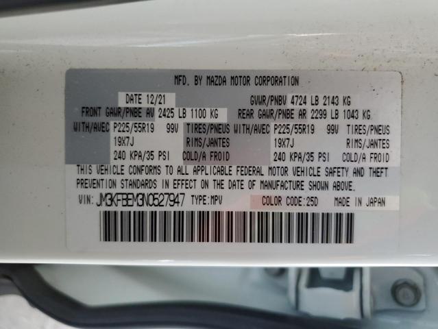 2022 Mazda Cx-5 Premium Plus VIN: JM3KFBEM3N0527947 Lot: 61751214