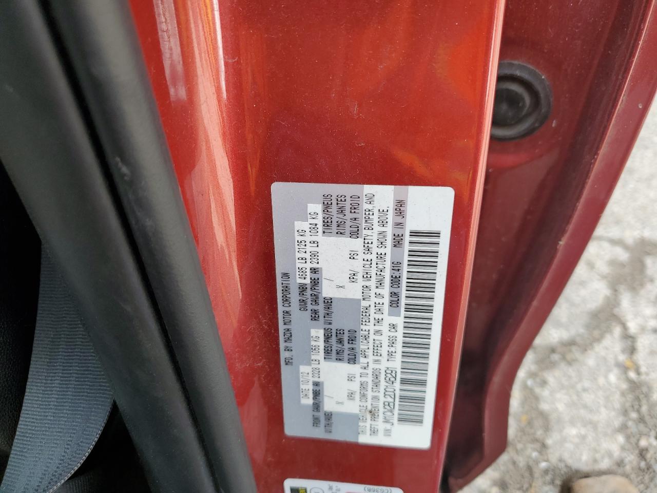 JM1CW2BL2D0146291 2013 Mazda 5