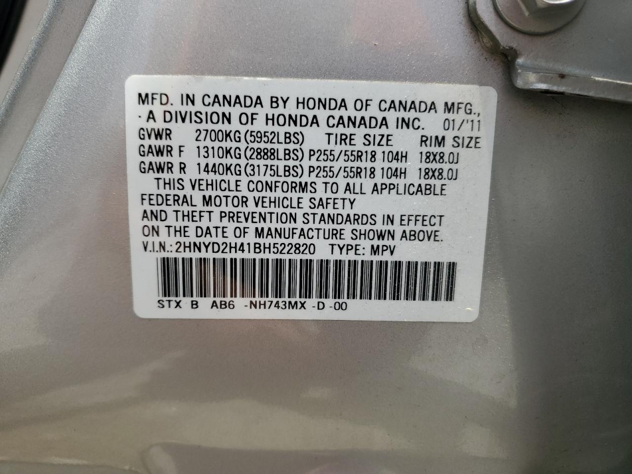 2HNYD2H41BH522820 2011 Acura Mdx Technology