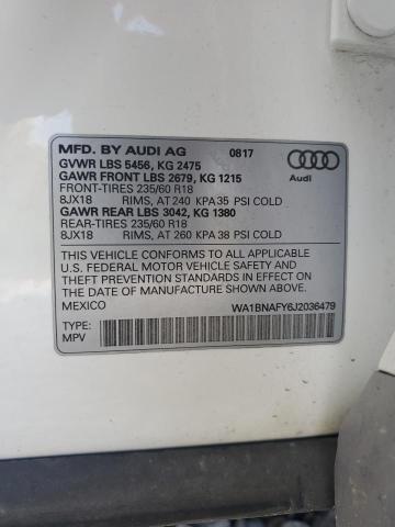 VIN WA1BNAFY6J2036479 2018 Audi Q5, Premium Plus no.13