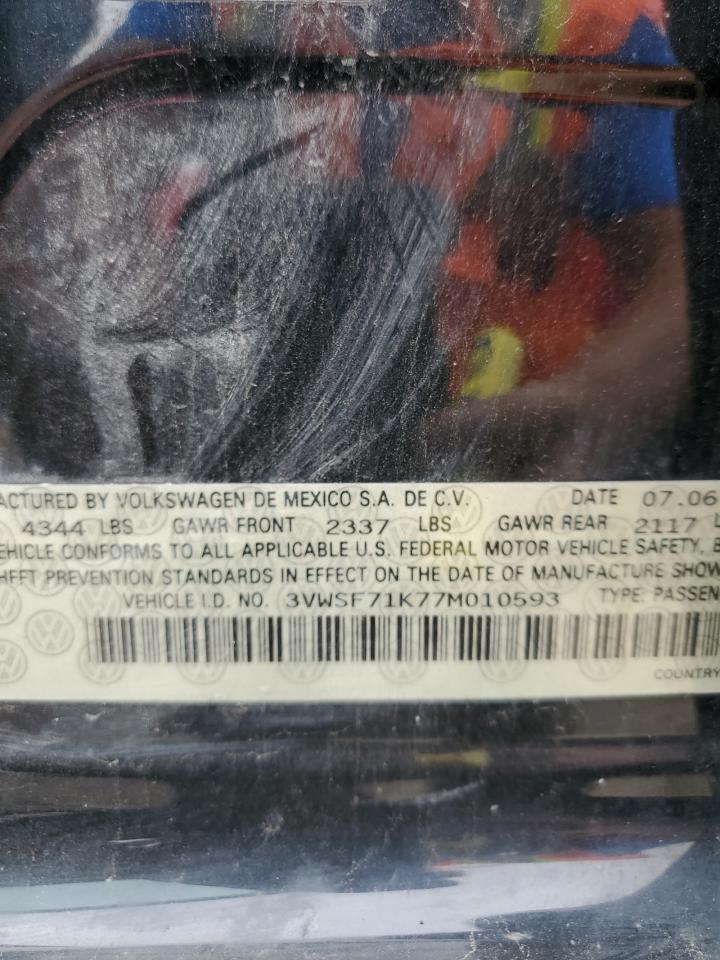 3VWSF71K77M010593 2007 Volkswagen Jetta 2.5 Option Package 1