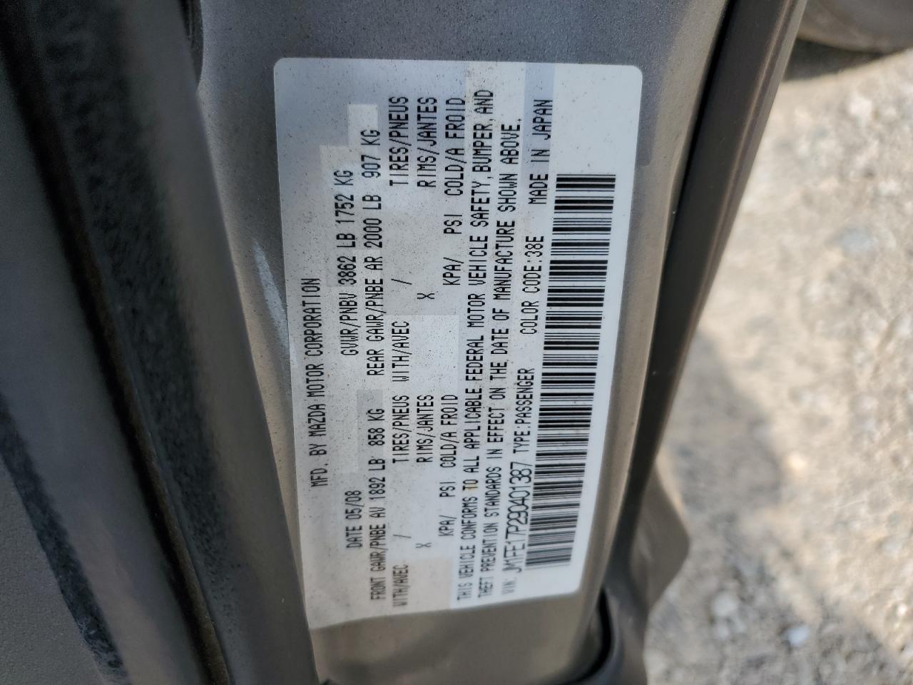 JM1FE17P290401387 2009 Mazda Rx8