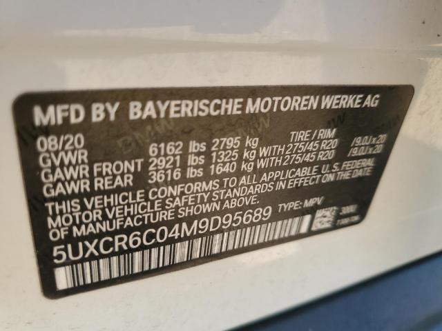 2021 BMW X5 xDrive40I VIN: 5UXCR6C04M9D95689 Lot: 62768834