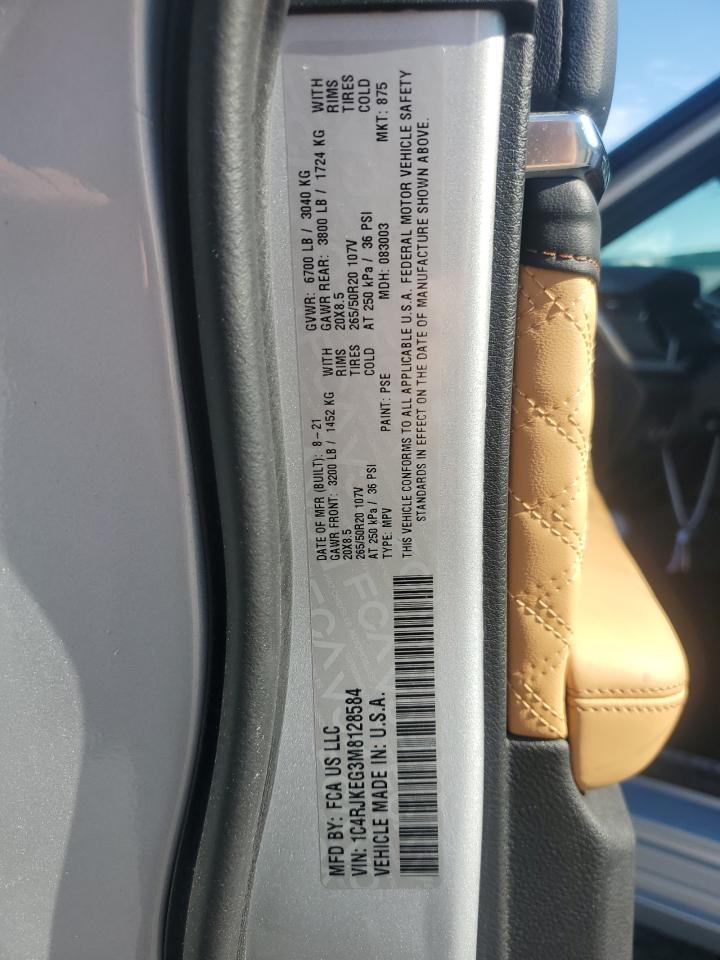 1C4RJKEG3M8128584 2021 Jeep Grand Cherokee L Summit