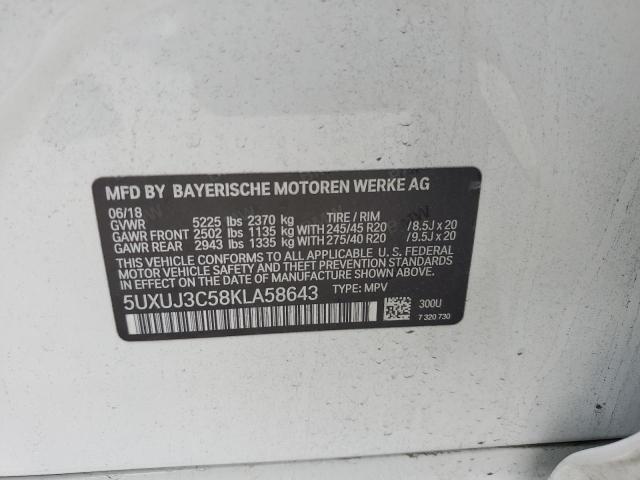2019 BMW X4 XDRIVE3 - 5UXUJ3C58KLA58643