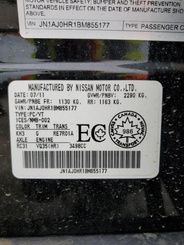 2011 Infiniti Ex35 Base VIN: JN1AJ0HR1BM855177 Lot: 61299634