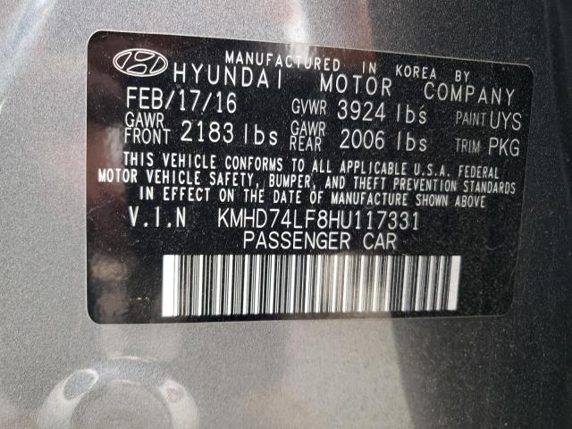 KMHD74LF8HU117331 2017 HYUNDAI ELANTRA - Image 13