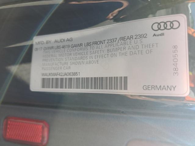 2018 AUDI A4 PREMIUM - WAUKMAF42JA063851