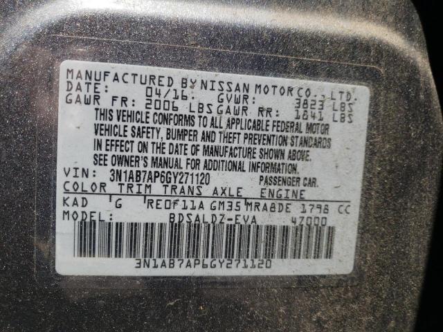 2016 NISSAN SENTRA S - 3N1AB7AP6GY271120