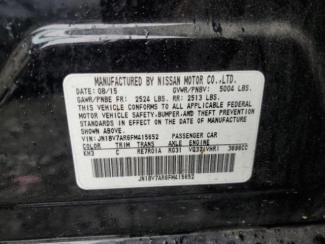 2015 INFINITI Q50 BASE - JN1BV7AR6FM415652
