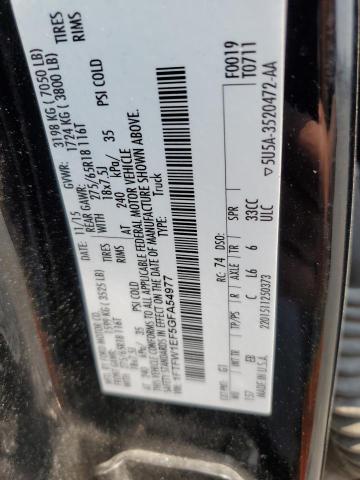 2016 FORD F150 SUPER - 1FTFW1EF5GFA54977