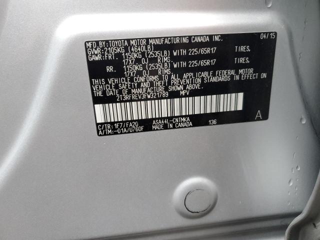 2T3RFREV3FW321789 2015 TOYOTA RAV 4 - Image 13