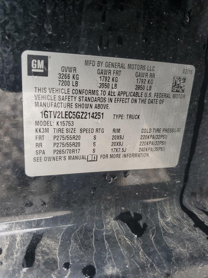 1GTV2LEC5GZ214251 2016 GMC Sierra K1500