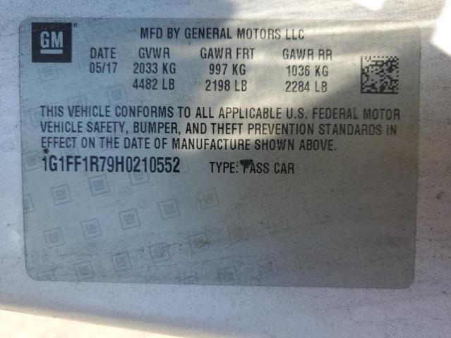 2017 Chevrolet Camaro Ss VIN: 1G1FF1R79H0210552 Lot: 59160024