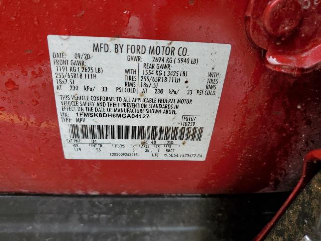 2021 FORD EXPLORER X - 1FMSK8DH6MGA04127