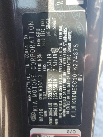 2017 KIA SEDONA SXL - KNDME5C10H6274375