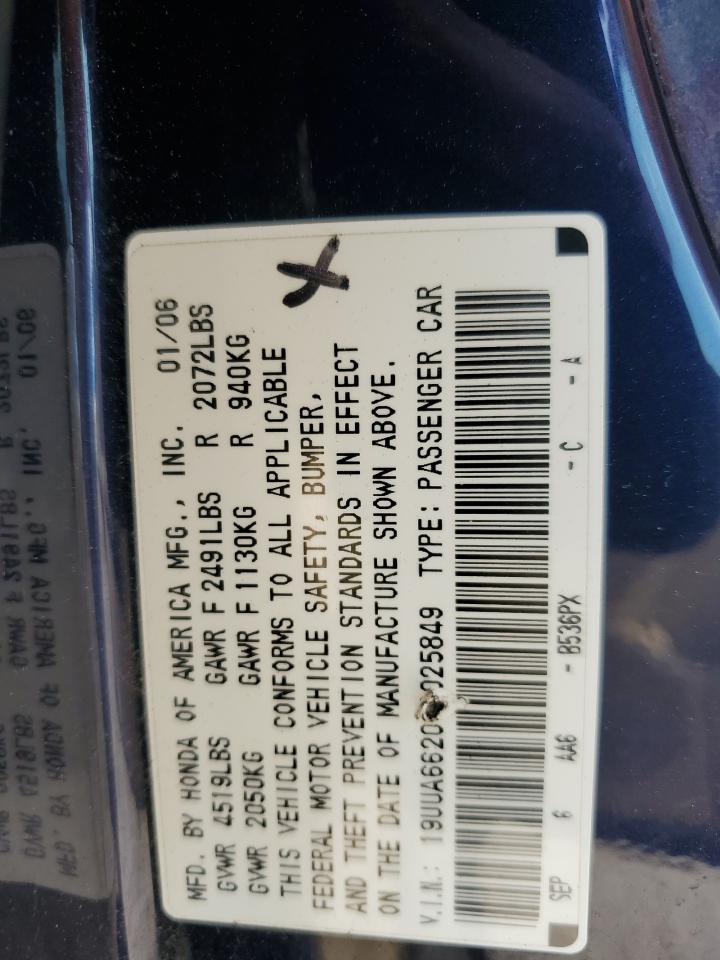 19UUA66206A025849 2006 Acura 3.2Tl