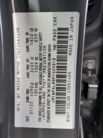 2023 Mazda 3 Preferred VIN: JM1BPALM8P1609818 Lot: 60658804