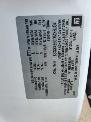 2009 GMC Sierra K1500 Sle VIN: 1GTEK29J09E132232 Lot: 62956644