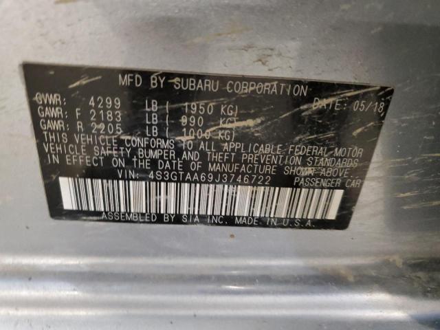 2018 Subaru Impreza VIN: 4S3GTAA69J3746722 Lot: 62281944