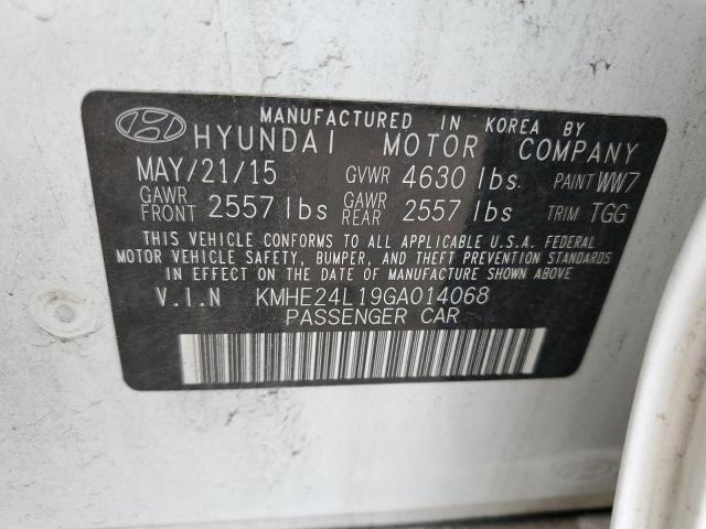 2016 HYUNDAI SONATA HYB - KMHE24L19GA014068