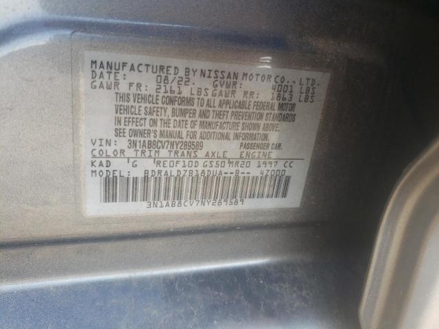 2022 Nissan Sentra Sv VIN: 3N1AB8CV7NY289589 Lot: 61262914