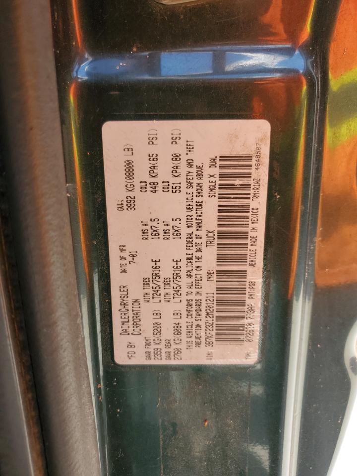 3B7KF23Z12M201211 2002 Dodge Ram 2500 3B7KF23Z12M201211 2002 Dodge Ram 2500