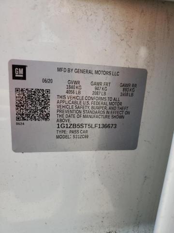 2020 CHEVROLET MALIBU LS - 1G1ZB5ST5LF136673