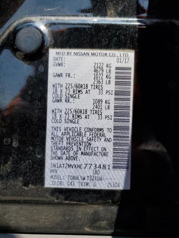 2017 NISSAN ROGUE SV - 5N1AT2MVXHC773481