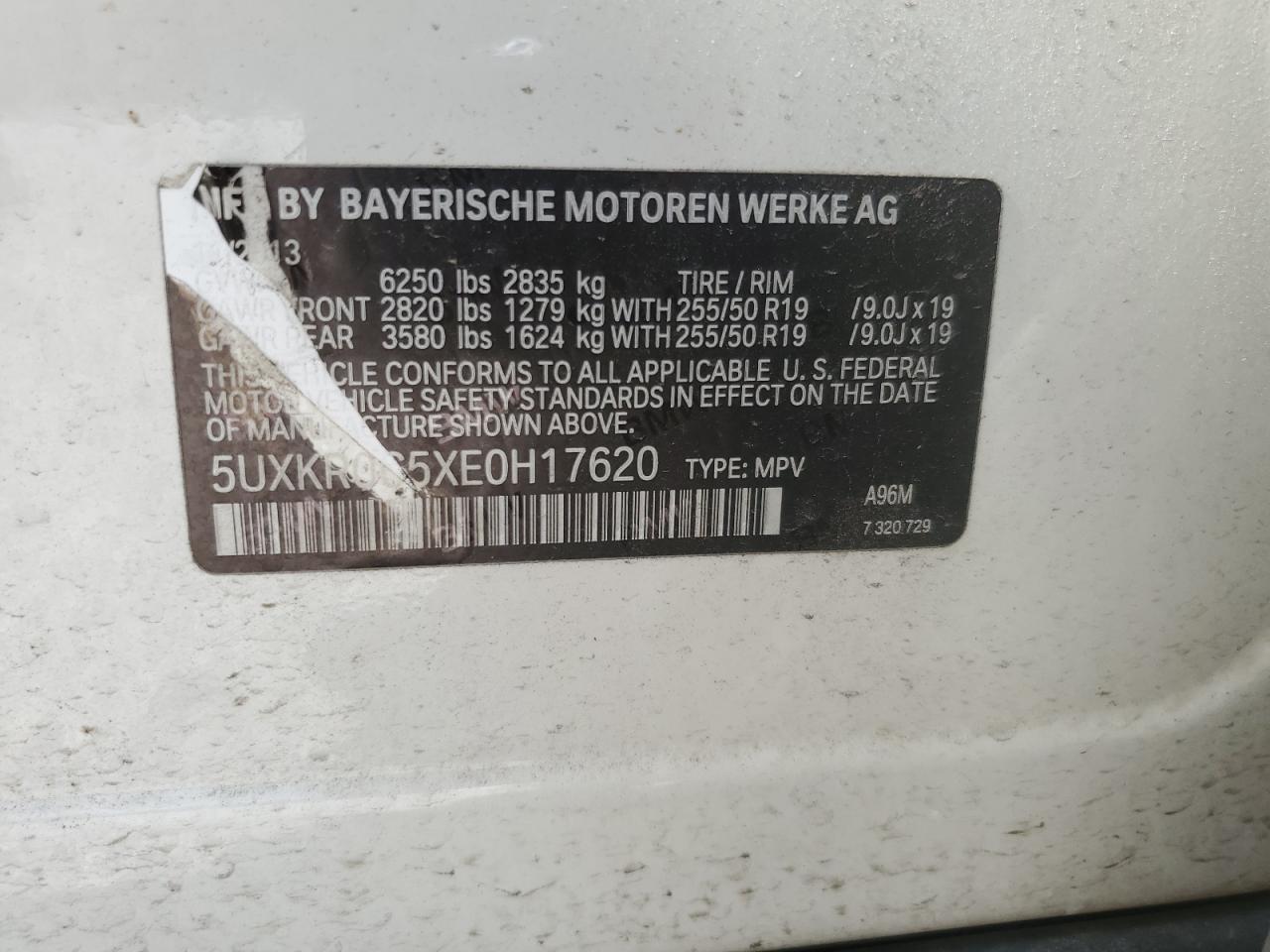 5UXKR0C5XE0H17620 2014 BMW X5 xDrive35I