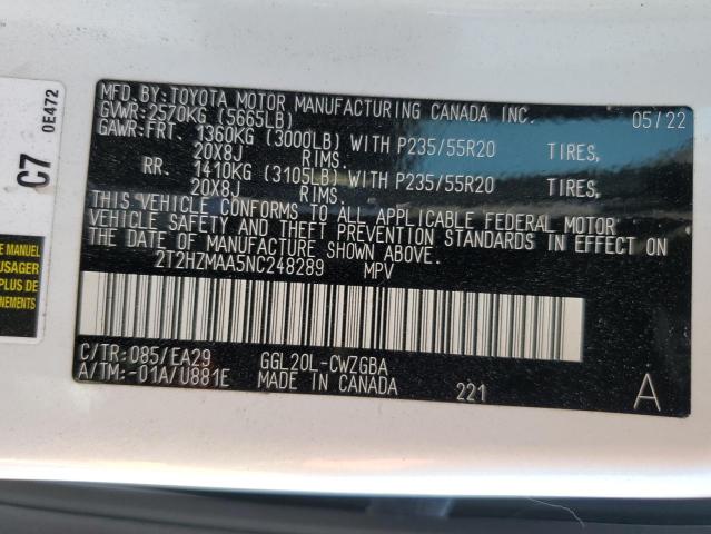 2022 LEXUS RX 350 - 2T2HZMAA5NC248289